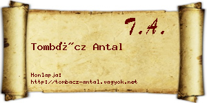 Tombácz Antal névjegykártya